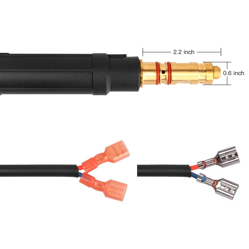 Zinger MIG Welding Gun Torch 100Amp 10' Replacement for Lincoln Magnum 100L K530-5 with 10PCS Mig Welding Contact Tips - Image 4